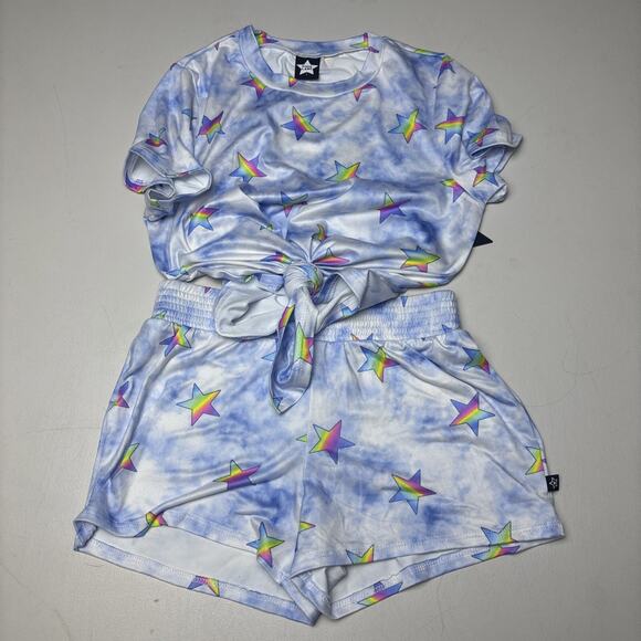 Pixie Lane Other - Pixie Lane Stars Summer Short Sleeve Top With Matching Shorts Sz 7 NWT